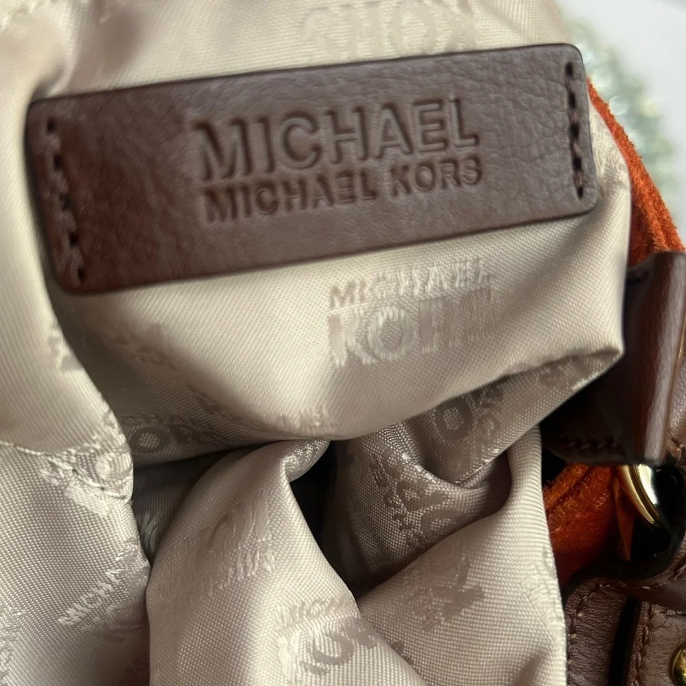 Michael Kors vintage Orange Suede Hobo Bag